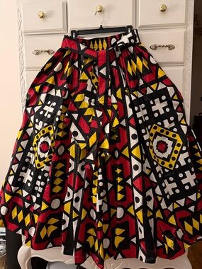 NWT Authentic African Samakaka Print Maxi Skirt